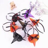 【LZ】☽ஐ❁  Halloween Festival Festa Cabelo Hoop crânio Headband Aranha Web Witch Hat atmosfera fantasma adereços de desempenho cabelo acessórios 1pc