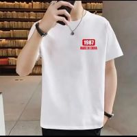 เสื้อยืดแขนสั้นผ้าฝ้าย DX17276-P20ชายขนาดใหญ่พิเศษเสื้อยืดครึ่งแขนเสื้อเชิ้ตหลวมติดกระดุมตาข่ายแบบแขวน