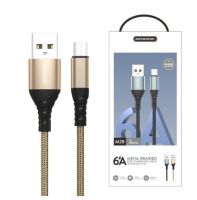 สายชาร์จ Sendem M28 ชาร์จเร็ว 6A METAL BRAIDED FAST CHARGING CABLE ประกันศูนย์ 1 ปี