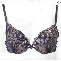 Annebra บราเสริมทรง ตะขอหลัง มีโครง เสริมฟองน้ำ Push up Mold bra Deep Vee รุ่น AB1-546 สีเทาเข้ม, สีแดง