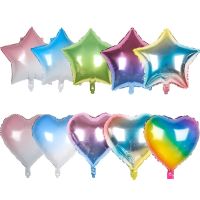 2/5pcs 18inch Gradient Five-pointed Star Love Aluminum Film Balloon Wedding Banquet Birthday Party Christmas Decoration balloons Balloons