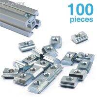 100pcs/set 2020 M3 M4 M5 T Slide Nut Fastener Galvanized T-Slot Nuts for 20 Series Aluminum Extrusion Profile