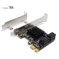 Pcie Sata Card 4 พอร์ต Sata การ์ดควบคุมขยายการ์ดขยายกับอุปกรณ์ 4 Sata 3.0