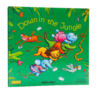 Click to read the English version of the original down in the jungle large format Dongshu rhyme nursery rhyme liaocaixing book list child S play English Enlightenment cognitive picture book