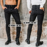 AB Skinny For Men สีดำฟอก กางเกงสกินนี่ยีนส์ 16 สี ของแท้ จากเพจดัง 80,000 Like กางเกง AB สกินนี่ยีนส์ ผู้ชาย AB Skinny ผู้ชาย