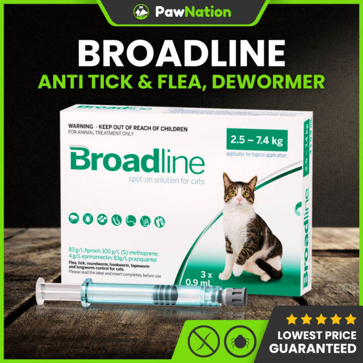 Broadline Spot On Solution 2.5kg to 7.5kg Anti Tick and Flea Treatment