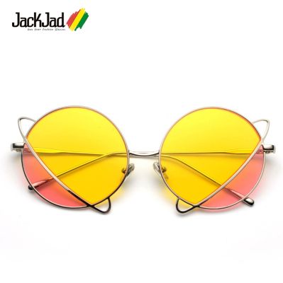 【YF】♕❅  JackJad 2020 Fashion Color Tint Round Sunglasses Brand Design Glasses Oculos De Sol S31138