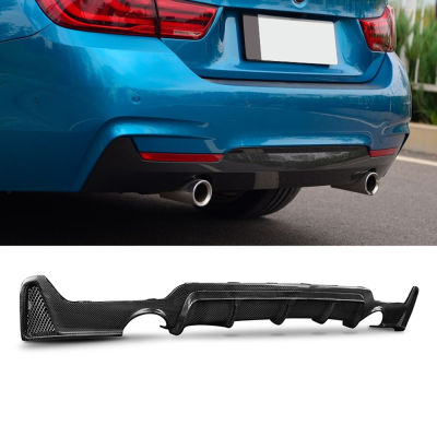 สำหรับ BMW F33 F36 435i M Tech Sport 2014-2020กันชนหลัง Diffuser Lip คาร์บอนไฟเบอร์รถไอเสียสปอยเลอร์แผ่น Splitter