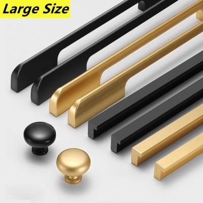 ◘✴﹍ 【500/800/1000 mm】Modern and Simple Black/Gold Drawer Cabinets With Long Handles and Extra-Long Furniture Cabinets One-Meter Wardrobe Door Handles