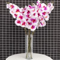Artificial Silk White Orchid Flowers High Quality Butterfly Moth Phalaenopsis Fake Flower for Wedding Home Festival Decoration