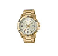 [ประกันร้าน] CASIO นาฬิกาข้อมือผู้ชาย รุ่น Standard Gold Dial Gold รุ่น MTP-VD01G-9EVUDF-S