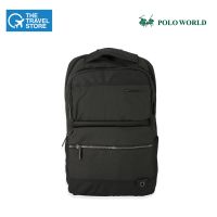 POLO WORLD 1913-PWAK8501BPU Laptop Backpack - Black กระเป๋าเป้ เป้สะพายหลัง กระเป๋าใส่คอมพิวเตอร์ รับประกัน 2 ปี