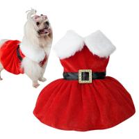 Santa Claus Suit For Dogs Dog Cat Christmas Costume Funny Pet Cosplay Clothes Gold Velvet Fabric Dog Costume Suit Puppy