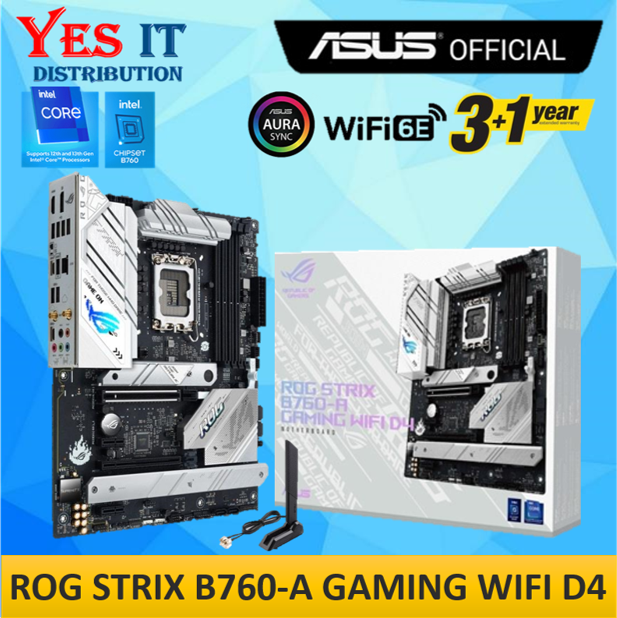 Asus ROG Strix B760A Gaming WiFi D4 / D5 LGA1700 Motherboard + Intel
