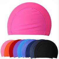 【CW】 2021 Hot Men Sporty Ultrathin Adult Bathing Caps Size Fabric Ears Hair Siwm Pool Cap HatTH