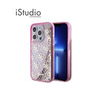 GUESS เคส Liquid Glitter 4G Pattern สำหรับ iPhone 15 Pro /  iPhone 15 Pro Max สี Translucent Pink l iStudio By Copperwired