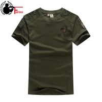 Military Style Mens Short Sleeve T-Shirt Summer Army Green Combat Tactical Plus Size Tshirt Casual O Neck T Shirt Male Tee Tops