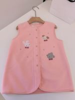 Pre-sale Childrens jacket girls pink sweet vest Cute Bunny Puppy Embroidered Cartoon Vest baby clothes