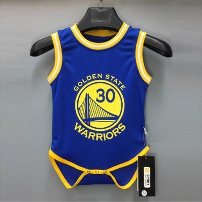 Infant Baby NBA Basketball Uniform Golden State Warriors 30 CURRY Jersey Baby Toddler one-piece Romper Shirt