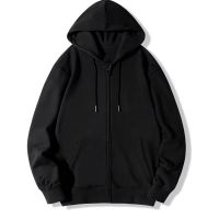 Zipper Hoodie Fall Unisex Hooded Sweatshirt Cardigan Solid Color Classic Jackets Mens Outerwear Mens Clothing