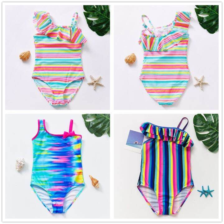 For 3 14Year One piece Children swimwear Girls Swimwear New 2021 Girls ...