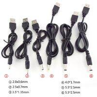 【YF】 USB A Male to DC 2.0 0.6 2.5 3.5 1.35 4.0 1.7 5.5 2.1 2.5mm Power supply Plug Jack type extension cable connector cords