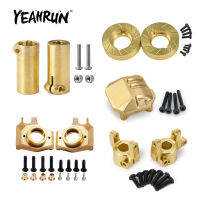 YEAHRUN ทองเหลืองด้านหน้าพวงมาลัยสนับมือผู้ให้บริการที่แตกต่างกันปกถ่วงสำหรับ Axial SCX10 II 90046 90047 110 RC อะไหล่รถยนต์