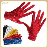 QINJUE พังก์สไตล์ ชุดดิสโก้คอสตูม เต้น iatin ท้อง คลับ handwear ถุงมือเลื่อมส่องแสง ถุงมือเต้นรำเต้นรำ ถุงมือประสิทธิภาพสูง