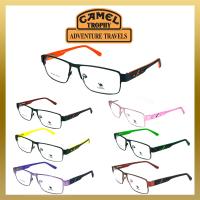 Camel แว่นตา รุ่น CA-12746 กรอบเต็ม ขาสปริง วัสดุ สแตนเลส สตีล (สำหรับตัดเลนส์) กรอบแว่นตา สวมใส่สบาย น้ำหนักเบา ไม่ตกเทรนด์ มีความแข็งแรงทนทาน Full frame Eyeglass Spring leg Stainless Steel material Eyewear Top Glasses