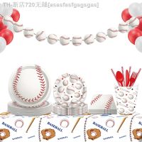 【CW】☏™  Baseball Game Birthday Disposable Tableware Sets Plates Tablecloths Balloons Baby Shower Supplies