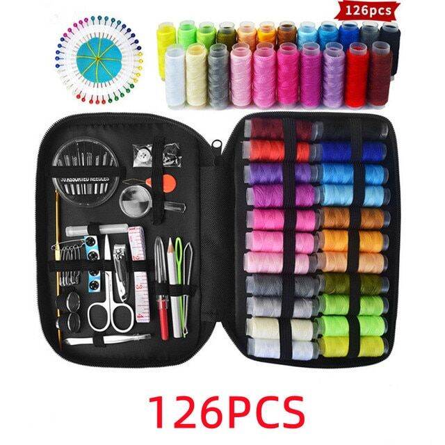 97 130pcs Sewing Box Multi Function Travel Sewing Kit Stitch Needle ...