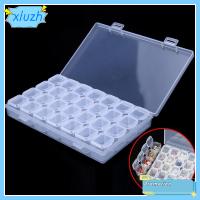 XIUZH 28 สล็อต ปรับได้ พลาสติก เล็บ Rhinestones Organizer กล่องเก็บของ เคสลูกปัด เครื่องประดับ