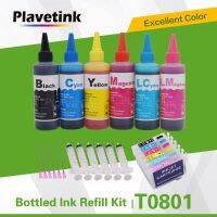 Plavetink หมึก T0801-T0806หมึกพิมพ์ Stylus Photo ตลับหมึกสำหรับ Epson ชุดขวดเติมหมึก100Ml R265 285 290 360 6