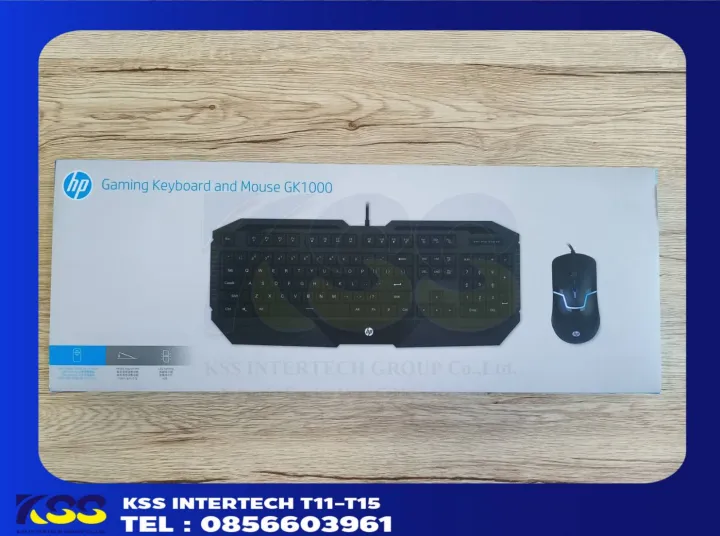 Keyboard+Mouse Gaming HP GK1000 (Black) Lazada.co.th