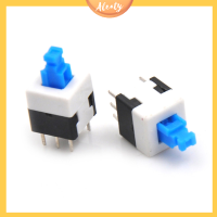 Aleaty? 10pcs 8*8mm LATCHING SWITCH ปุ่มสวิทช์ DOUBLE ROW Self-LOCK 6 PIN HOT