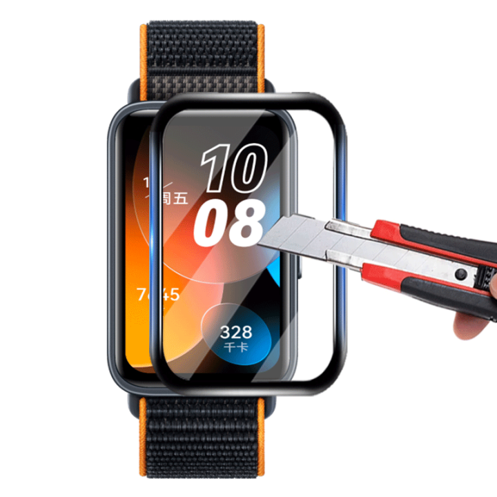 ฟิล์ม-สําหรับ-huawei-band-8-ฟิล์มกันรอยหน้าจอสมาร์ทวอทช์-แบบบางพิเศษ-กันตก-3d-โค้ง-นิ่ม-pmma-กันรอยขีดข่วน-สําหรับ-huawei-band-8