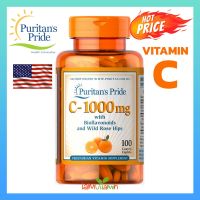 Puritan’s Pride Vitamin C-1000 mg with Bioflavonoids &amp; Rose Hips 100 Caplets ( Puritan C-1000 วิตามินซี วิตซี Vit C )