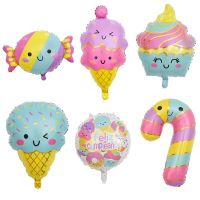 New candy dessert series cake ice cream cane cartoon shape aluminum film balloon childrens birthday party party decoration game
