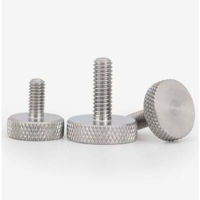 10ชิ้น M3 M4 M5 M6 GB835 304สแตนเลส Knurled หัวแบนมือกระชับนิ้วหัวแม่มือสกรูสกรู