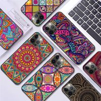 Mandala Flower Totem Silicone Case for iPhone 11 12 14 Pro Max  Plus 6 6S+ SE2020 X XS XR Funda for 11 12 Mini Phone Cover Coque Phone Cases