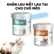 KHĂN ƯỚT LAU TAI, LAU MẮT CHO CHÓ MÈO ĐƯỢC LÀM TỪ LÔ HỘI 130MIẾNG