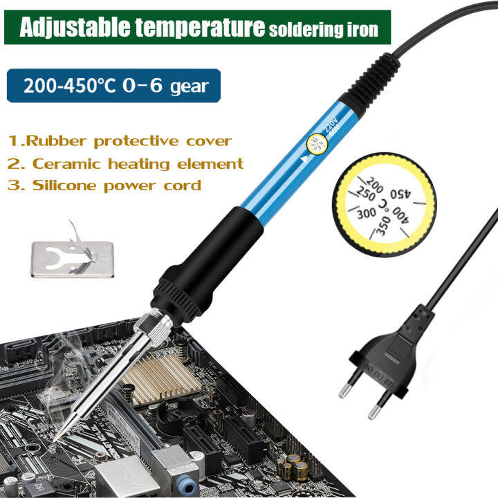 Electric Soldering Iron +Digital Multimeter EU Plug Adjustable Temperature 220V Digital Display