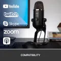 Blue Yeti X Professional Condenser USB Microphone with High-Res Metering, LED Lighting for Recording, Streaming, Gaming, Podcasting on PC and Mac, with Blue VO!CE Effects. 