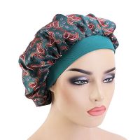 Newly Hair Satin Bonnet For Sleeping Shower Cap Silk Bonnet Bonnet Women Night Sleep Cap Head Cover Wide Elastic Band