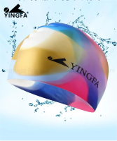 Yingfa หมวกว่ายน้ำ100% ซิลิโคนธรรมชาติ Natacion หมวกว่ายน้ำผู้ใหญ่กันน้ำหมวกว่ายน้ำมืออาชีพยืดหยุ่นสูงสีสันสดใส