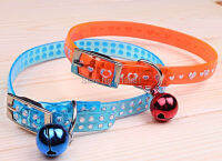 Free shipping fashion PU pet cat dog puppy collar with bell star heart style randomly colors 20pcslot