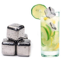 Stainless Steel Ice Coolers Cubes Reusable Iced Stone Chillers SGS Test Pass Keep Your Drink Cold Longer Buckets Bags Coolers