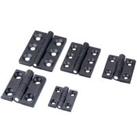 10pcs Zinc Alloy Rectangular Metal Aluminum Folding Hinge Aluminum Hinges Black Hinges For Electric Cabinet Hardware Door Hardware Locks