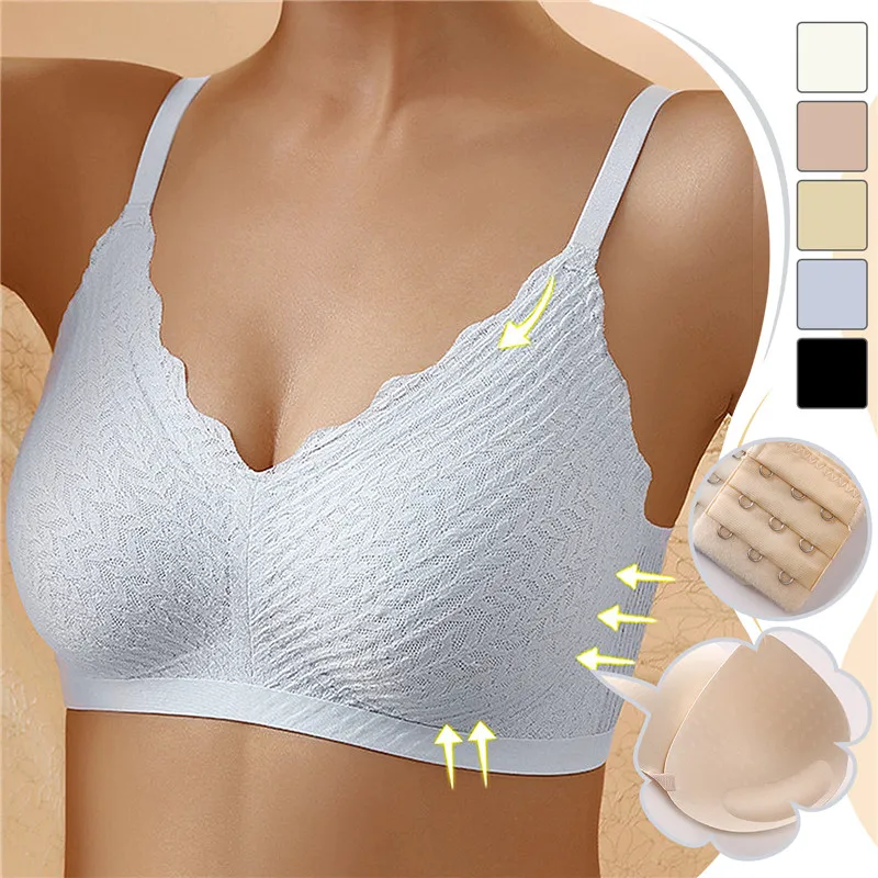 Fashion Women Bra Push Up Comfy Plain Wireless Seamless Bras 2023 New  Desgin Cute Simple K-Style Korean Workout Bras Bralette