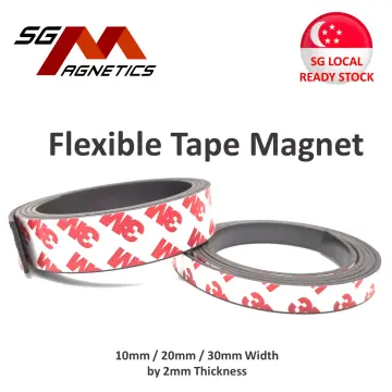 Strong Magnetic Tape Flexible Rubber Magnet Strip Width 10mm - 50mm Craft  DIY